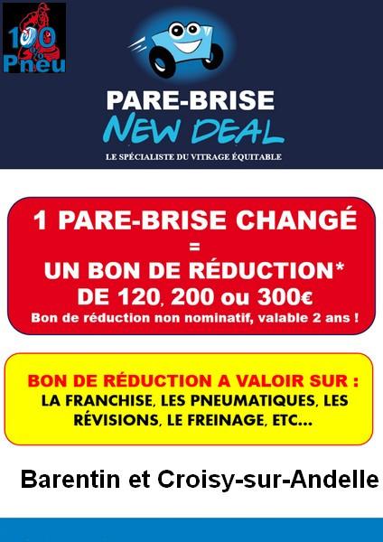 Bon de reduction offert suite au remplacement de votre pare-brise : J'en profite !!